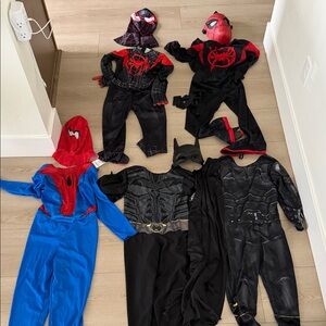 Kids Superhero Costume Set - Red, Black, Blue